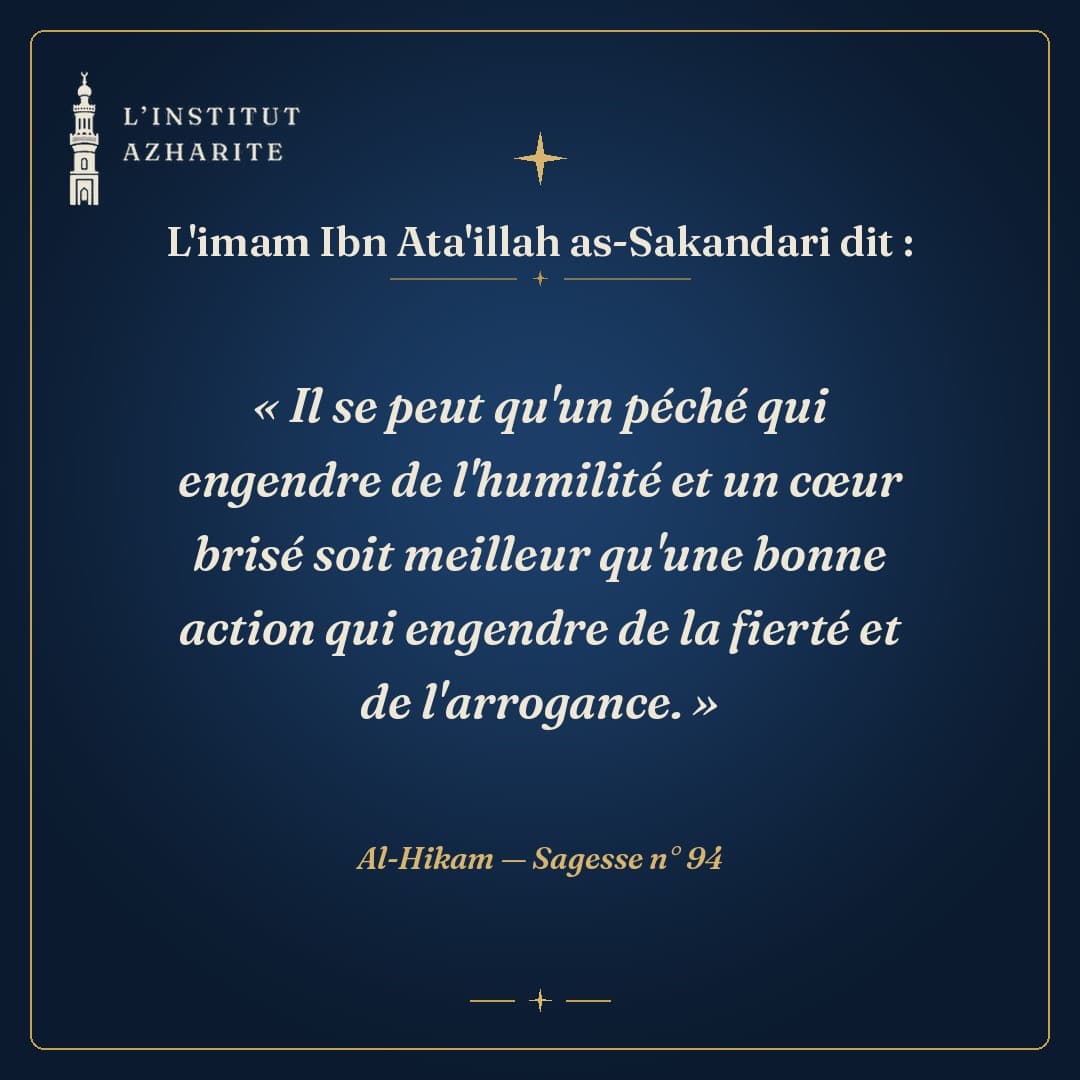 Parole de l'imam Ibn Ata'illah al-Sakandari sur la brisure du cœur et l'humilité - Al-Hikam, sagesse n° 94